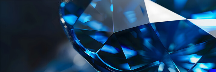 Radiant Deep Blue Sapphire Gemstone Exuding Elegance and Premium Brilliance against a Dark Background
