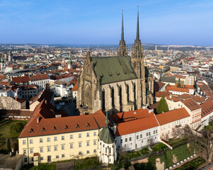 Brno, Czechia. Active Roman Catholic cathedral of St. Peter and Paul. Originally medieval in gothic...