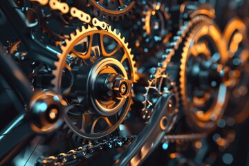 Detailed close up of a clock with visible gears. Perfect for illustrating time management concepts