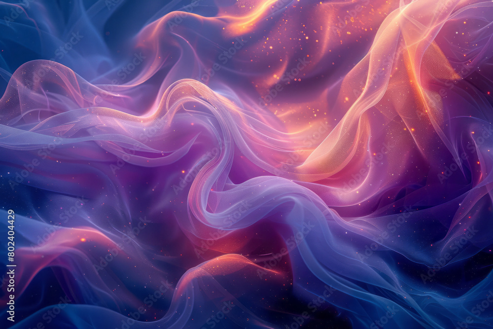 Poster cosmic dance: the fluidity of light in digital abstraction,