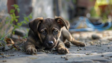 Lost Pup: The Heartbreaking Tale of a Stray with Soulful Eyes