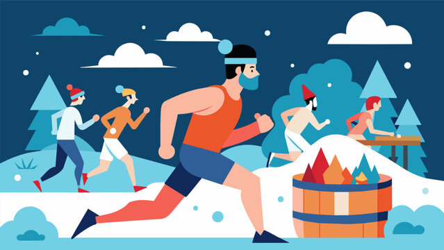 After a long run in the cold winter air runners head to the sauna to defrost and relax tight muscles aiding in the recovery process..