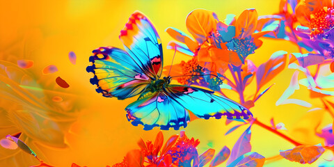 butterfly on background, ai generated.