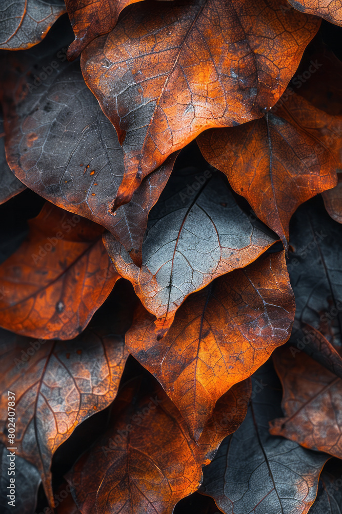 Aufkleber Tobacco rustica leaves depicted in a cubist style, their fragmented forms creating a dynamic visual puzzle,
