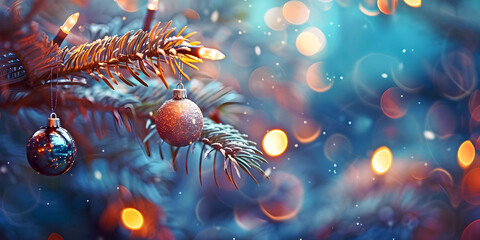 christmas tree decorations, ai generated.