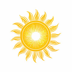 Glowing Sun Logo Design