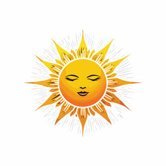 Cheerful Sun Cartoon Graphic