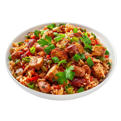 Fototapeta premium Jambalaya, transparent background, isolated image, generative AI