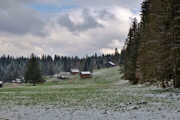 Paysage de montagne dans le Haut-Jura.