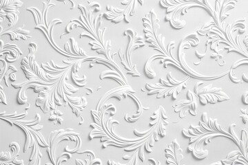 White background with beautiful white embossed pattern.