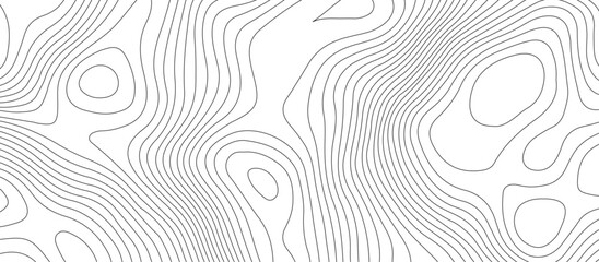 White background topography contour map with black curve lines .luxury topographic wavy pattern and geographic grid map design .