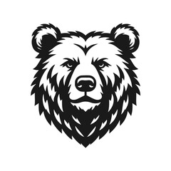 Bear head logotype vector isolated on white background