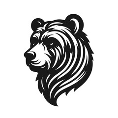 Bear head logotype vector isolated on white background