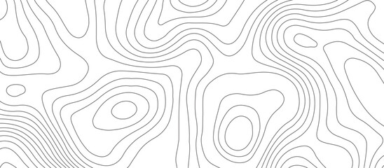 White background topography contour map with black curve lines .luxury topographic wavy pattern and geographic grid map design .