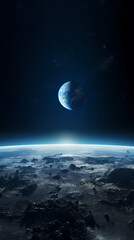Ultra-wide shot of Earth from space