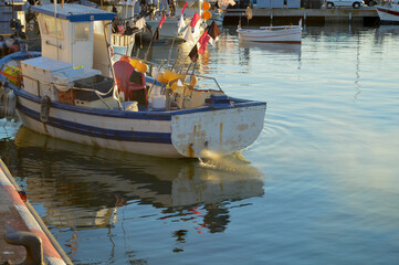 Fishing boat ready to leave the port
