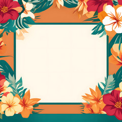 Fototapeta na wymiar Asian American and Pacific Islander Heritage Month banner template with an empty space for adding your text. AAPI background with traditional flowers 