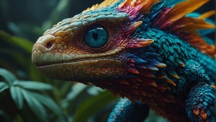 fantasy colored lizard