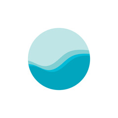 wave background vector of nature template design illustration