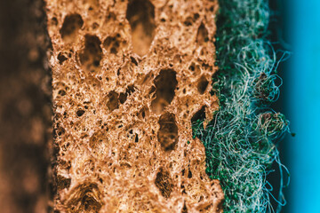texture closeup of a dish sponge