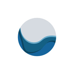 wave background vector of nature template design illustration