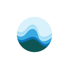 wave background vector of nature template design illustration