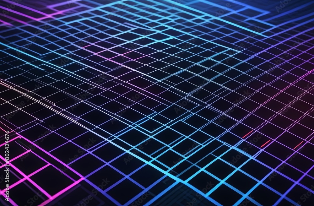 Poster colorful background with squares and lines. generative ai