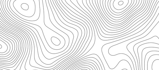 Fototapeta premium White background topography contour map with black curve lines .luxury topographic wavy pattern and geographic grid map design .