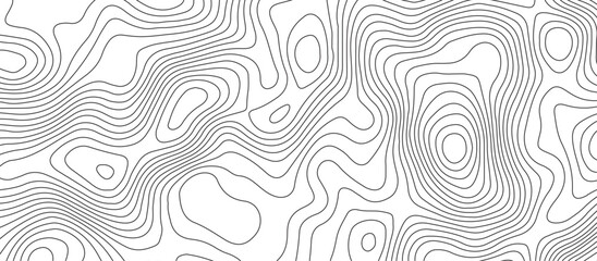 Obraz premium White background topography contour map with black curve lines .luxury topographic wavy pattern and geographic grid map design .
