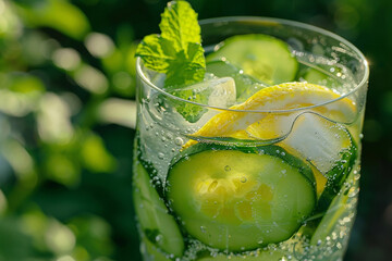 Refreshing Cucumber Lemon Mint Water