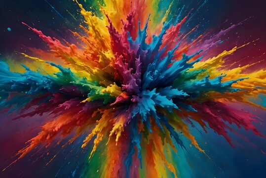 Kaleidoskop der Kreativität: Dynamische Farbexplosion
