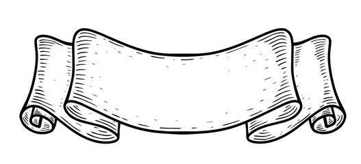 ribbons. Sketch banner ribbon engraved old labels 