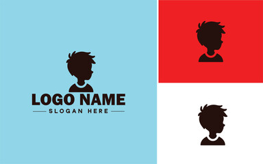 Kids icon baby children childcare daycare modern flat business vector logo