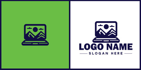 Laptop icon Laptop Repair website design logo
