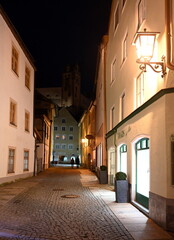 Altstadt in Fuessen, nachts