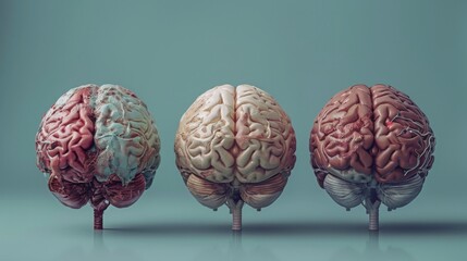 3D rendering image showcasing the stages of brain development from infancy to adulthood, emphasizing the importance of early experiences