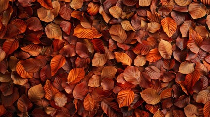 autumn leaves background - created with generative ai hyper realistic 