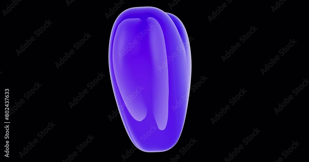 Poster red heart rotates and changes colours, animation seamlessly loopable. 3d rendering isolated on trans
