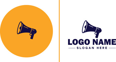 Megaphone icon speaker talk chat social logo app UI modern flat business vector logo