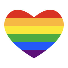 LGBT rainbow heart. Pride Month concept. Vector illustration