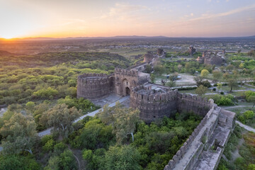 Beautiful Landscape of Rohtas fort during sunset