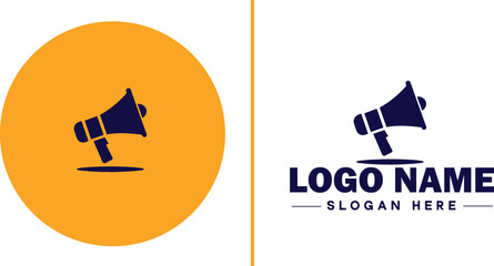 Megaphone icon speaker talk chat social logo app UI modern flat business vector logo