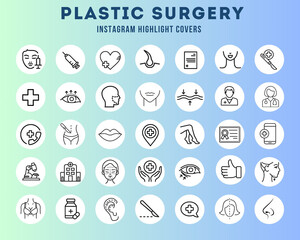 Dental Instagram Highlight Covers plastic surgery white