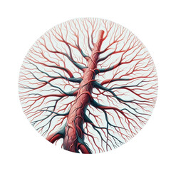  nerve anatomy of molecule, nerve vector cartoon illustration isolated on transparent background - Generative AI