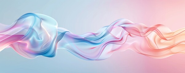 Abstract background with pastel colors, smoke and soft waves