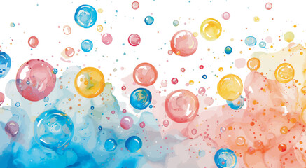 watercolor bubbles background pastel colors 