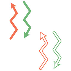 up and down arrows icon vector