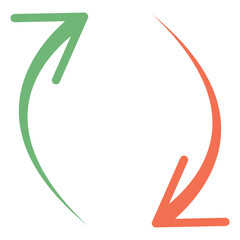 Up and down arrow flat style. Vector illustration icon isolated on white background.