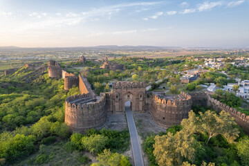 Aerial landscape of historical monument of Rohtas fort Punjab Pakistan.