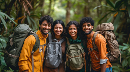 team standing together in the event